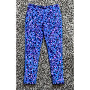 Lilly Pulitzer Girls Luxletic Pink & Blue Pants Size M 6-7 Colorful  Preppy